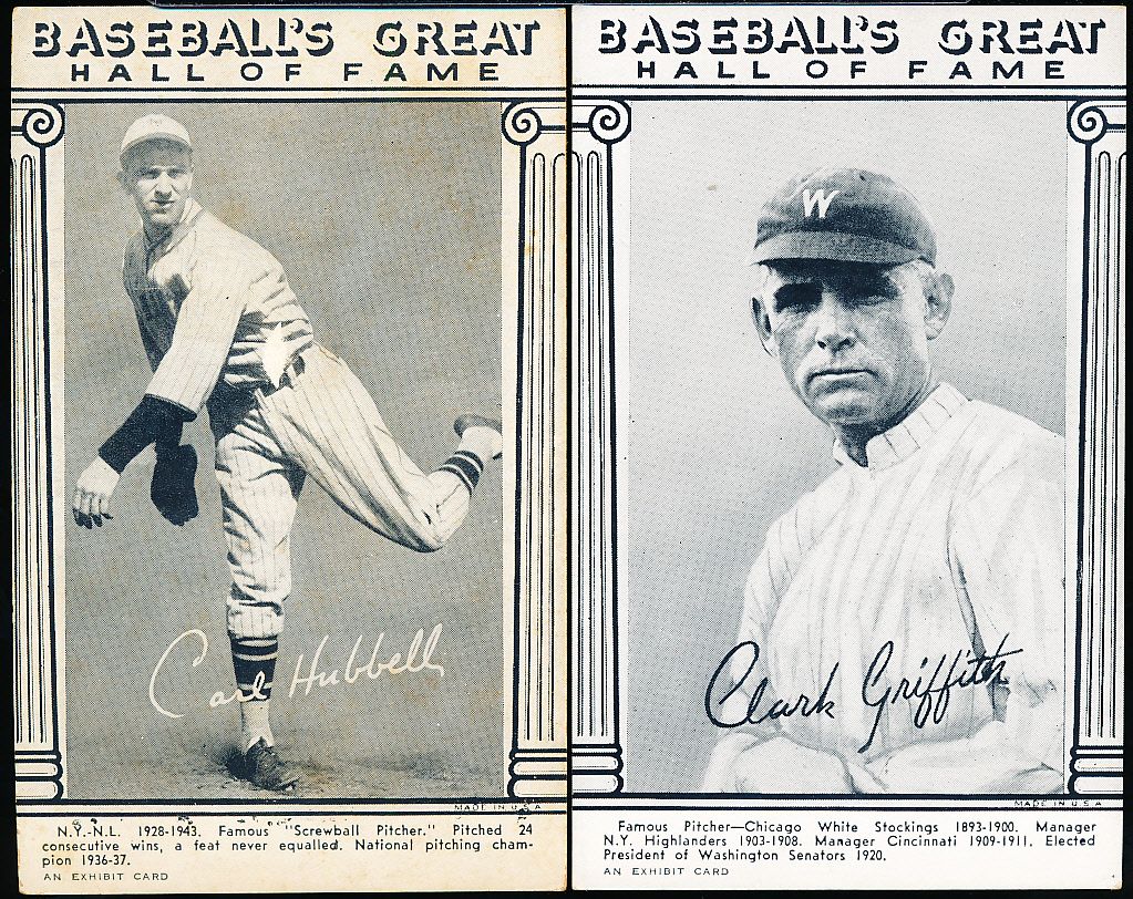 Lot Detail 1948 Baseball S Great Hall Of Fame Exhibits 3 Diff