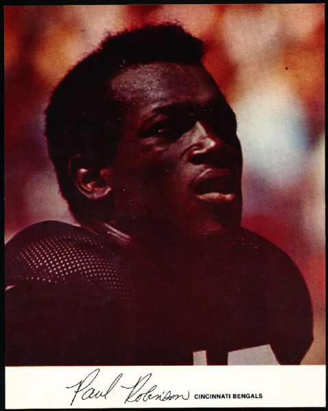 Early 1970’s Ftbl. Approx. 7-3/8” x 9-¼” Color Photo- Uncatalogued- Paul Robinson, Bengals