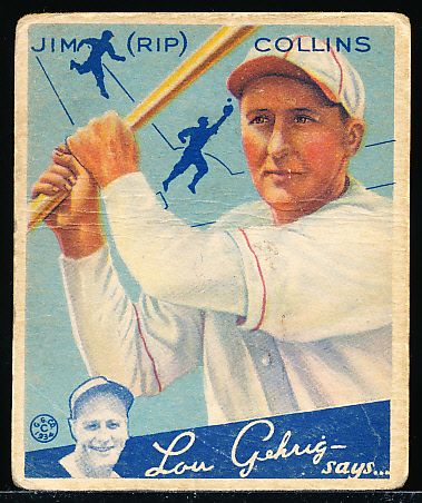 1934 Goudey Baseball- #51 Jim (Rip) Collins, Cardinals