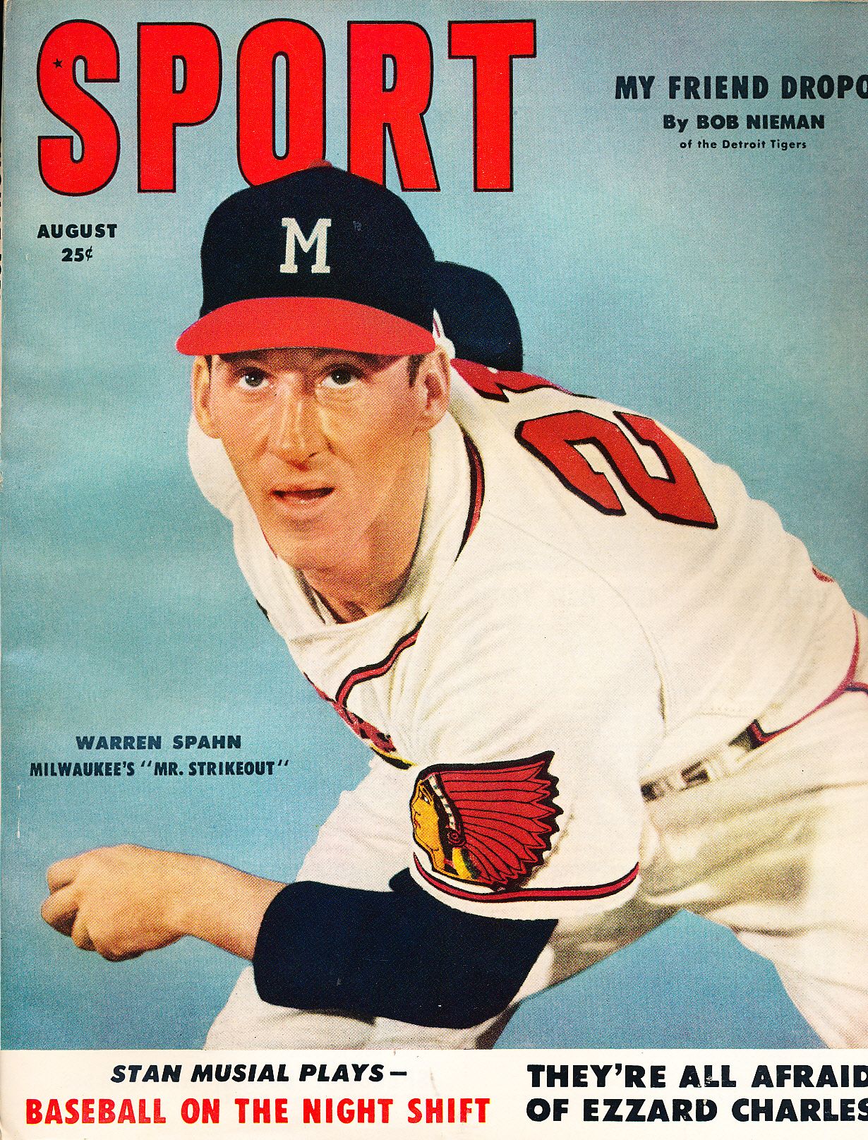 Lot Detail - August 1953 Sport Magazine- Warren Spahn, Milwaukee