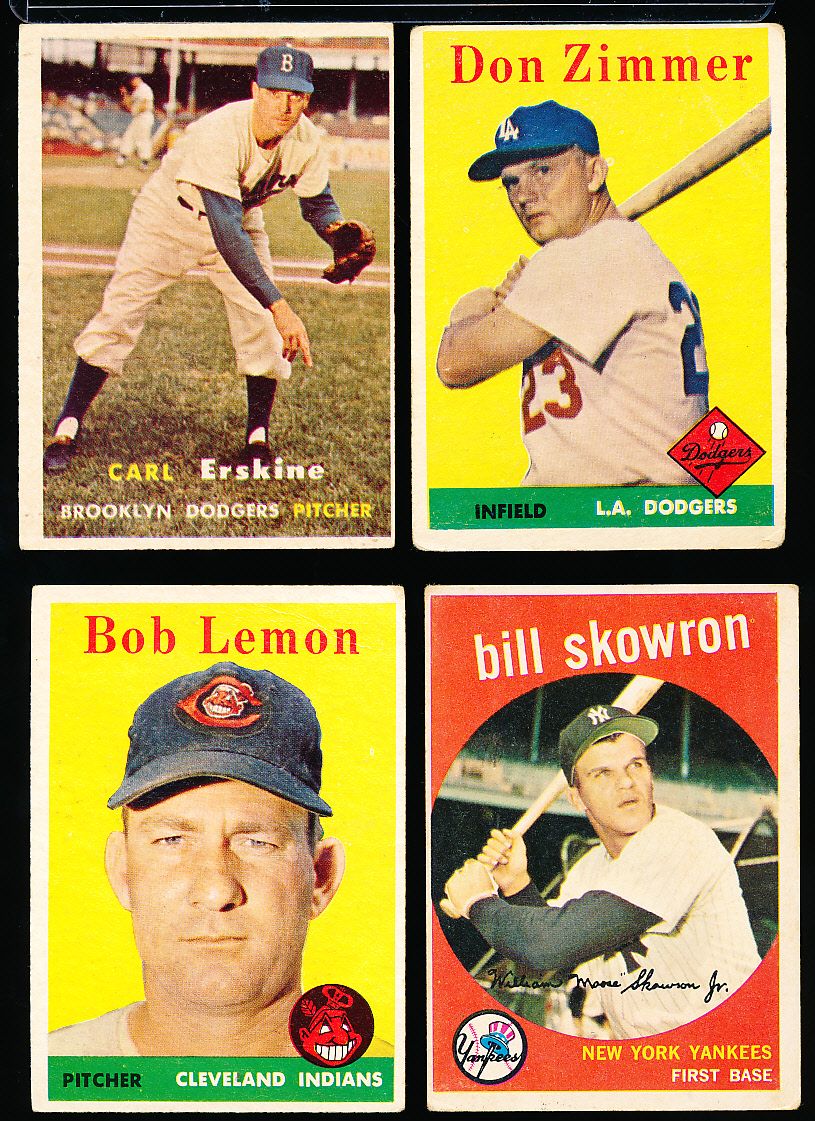 Lot Detail - Five Vintage Baseball Cards