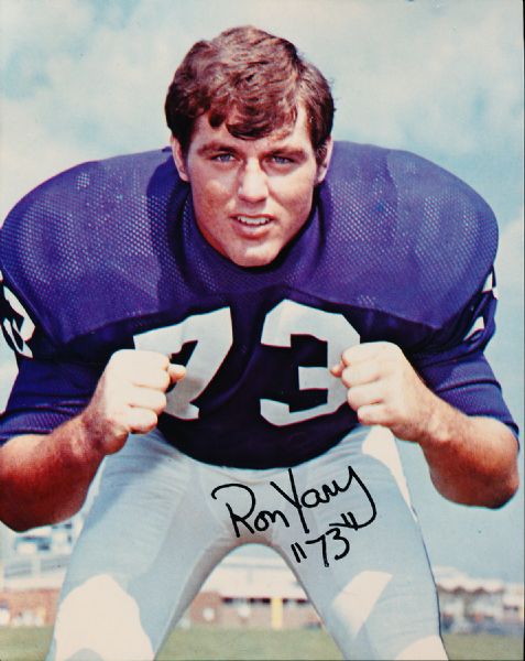 Ron Yary Autographed Minnesota Vikings Ftbl. Color 8” x 10” Photo