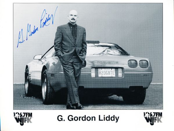 G. Gordon Liddy Autographed 106.7 WJFK Radio B/W 8-½” x 11” Promotional Photo