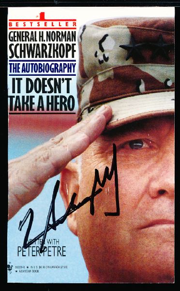 General H. Norman Schwarzkopf Autographed Paperback Autobiography Front Cover