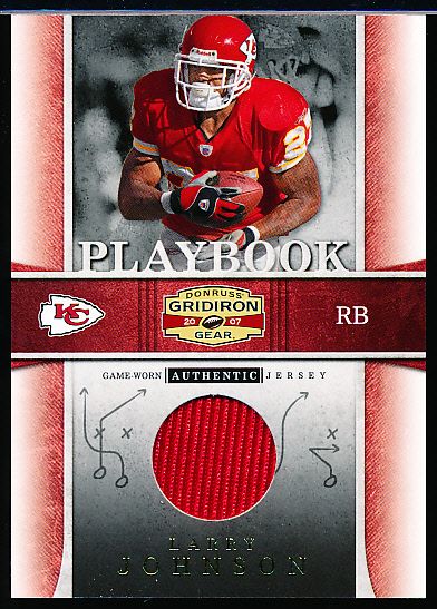 Larry Johnson Game-Used Jersey Football Card –