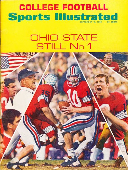 September 15, 1969 Sports Illustrated Football Magazine- Ohio State Still #1- Woody Hayes/ Rex Kern/ Jim Otis Cover