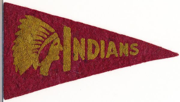 1930’s MLB Approx. 2-½” x 4-¼” Felt Baseball Pennants- Cleveland Indians