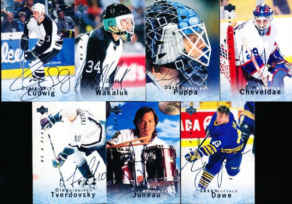 1995-96 Be A Player Hockey- “Autographs”- 7 Diff.