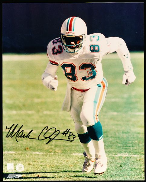 Mark Clayton Autographed Miami Dolphins Ftbl. Color 8” x 10” Photo