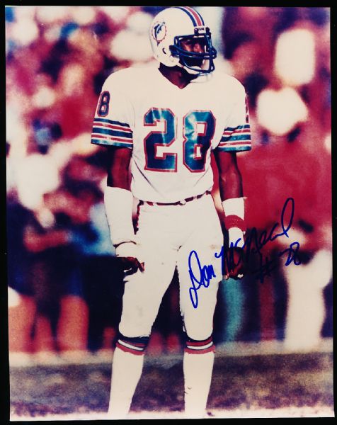 Don McNeal Autographed Miami Dolphins Ftbl. Color 8” x 10” Photo