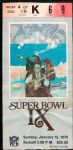 1975 Super Bowl IX Ticket Stub