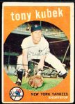 1959 Topps Bsbl. #505 Tony Kubek, Yankees- Autographed
