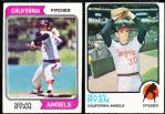 1973 and 1974 Topps Nolan Ryan Cards- 1 From Each Year