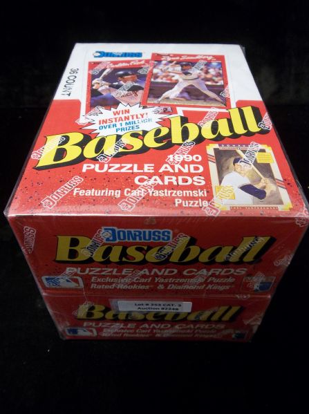 1990 Donruss Baseball- 2 Unopened Wax Boxes