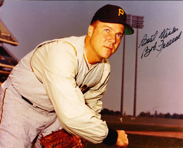 Bob Friend Autographed Pittsburgh Pirates Bsbl. Color 8 x 10 Photo