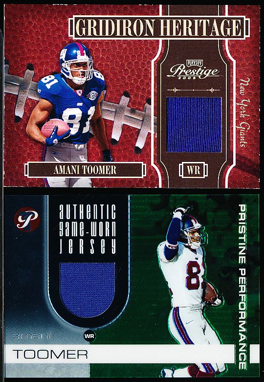 Lot Detail - Amani Toomer- 2 Diff. N.Y. Giants Jersey Inserts