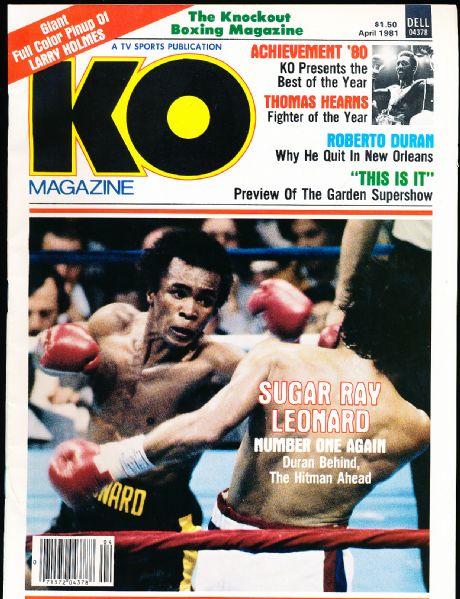 April 1981 KO Boxing Magazine- Sugar Ray Leonard Cover