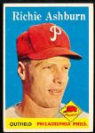 1958 Topps Bb- #230 Richie Ashburn, Phillies