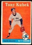 1958 Topps Bb- #393 Tony Kubek, Yankees