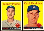 1958 Topps Bb- 6 Diff. LA Dodgers