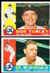1960 Topps Bb- 6 Diff. Yankees