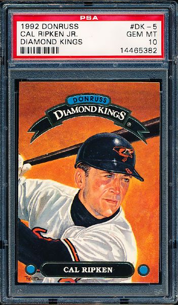 1992 Donruss Baseball Diamond Kings- #DK5 Cal Ripken Jr.- PSA Gem Mint 10 