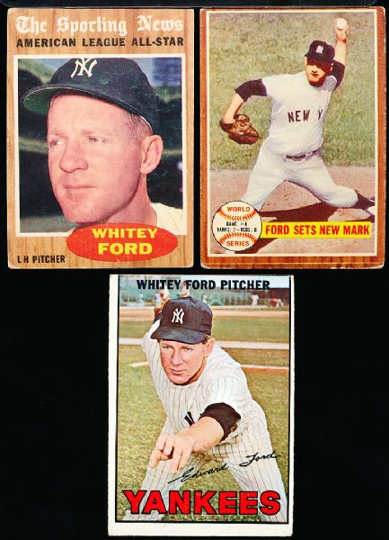 Whitey Ford- 3 Cards