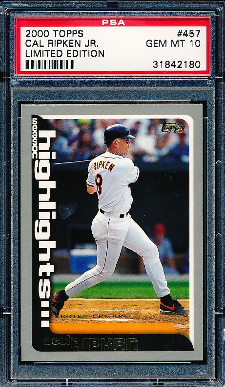 Lot Detail - 2000 Topps Baseball “Limited Edition”- #457 Cal Ripken Jr ...