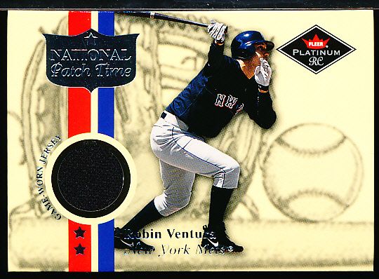 2001 Fleer Platinum Bb- “National Patch Time” Insert- Robin Ventura, Mets