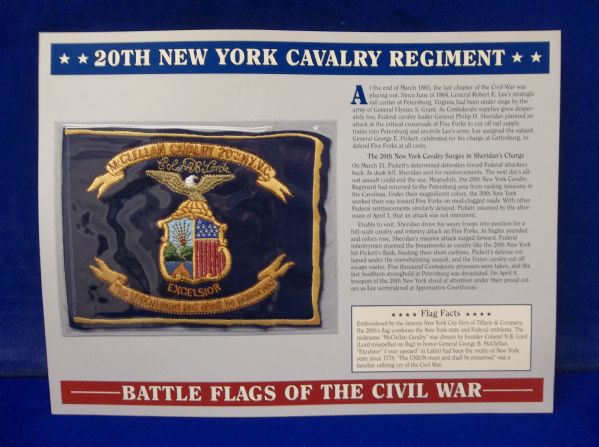 Willabee & Ward “Battle Flags of the Civil War”- #6 20th New York Cavalry Regiment Patch