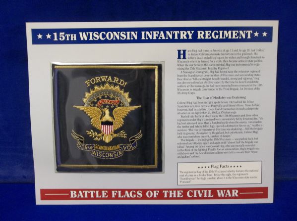Willabee & Ward “Battle Flags of the Civil War”- #36 15th Wisconsin Infantry Regiment Patch