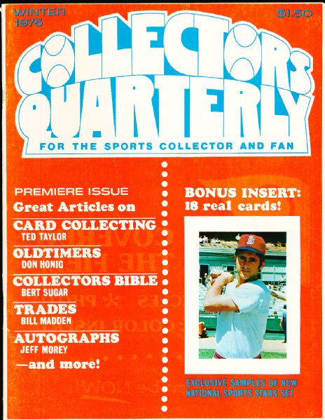 Winter 1975 Collectors Quarterly Magazine- 1st Issue with 18 Sample SSPC Cards inc. Berra, G. Perry