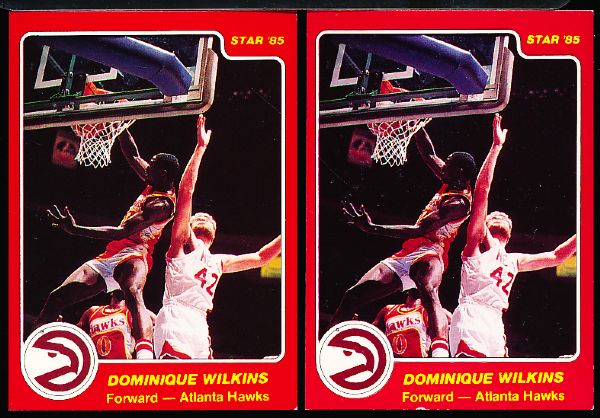 1984-85 Star Bskbl. #76 Dominique Wilkins, Hawks- 5 Cards