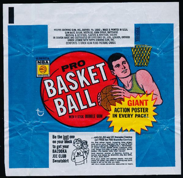 1970-71 Topps Basketball Wrapper