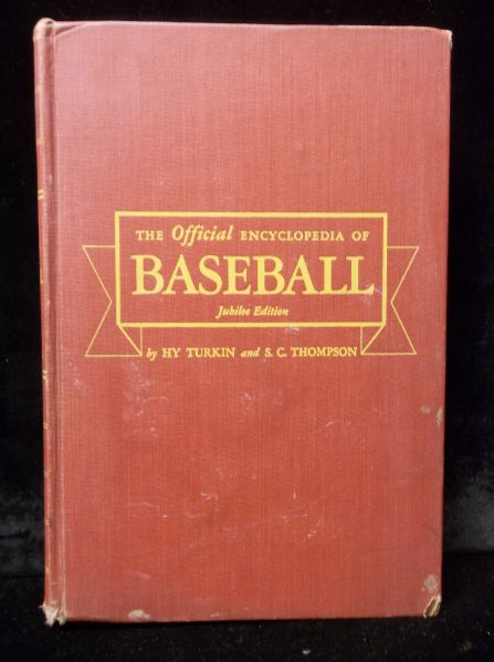 1951 The Official Encyclopedia of Baseball (Jubilee Edition) by Hy Turkin & S.C. Thompson