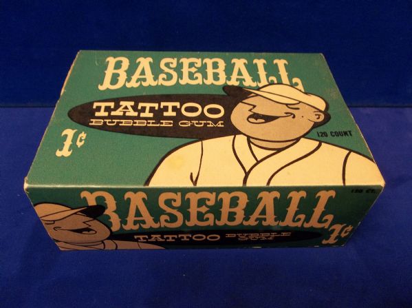 1960 Topps Baseball Tattoos- 120 Count 1 Cent Empty Display Box