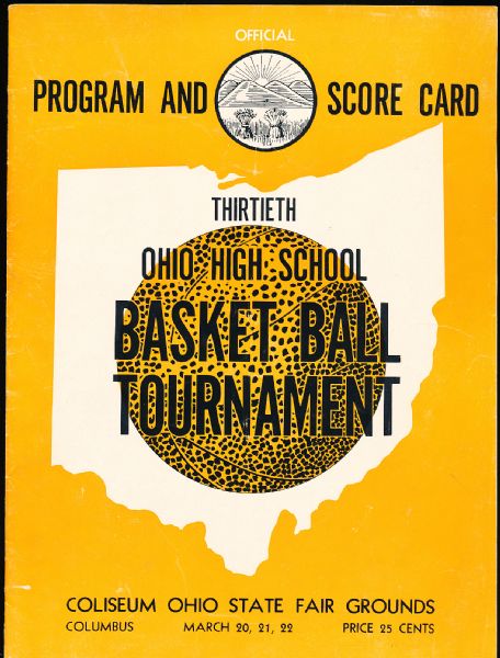 1952 Ohio High School State Basketball Tournament Program