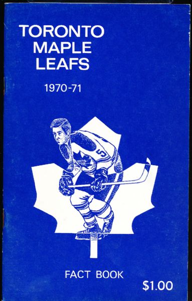 1970-71 Toronto Maple Leafs Hockey Media Guide