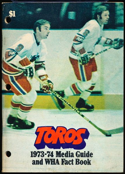 1973-74 Toronto Toros WHA Hockey Media Guide