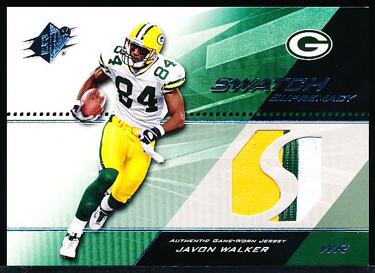 Lot Detail - 2004 SPx Football- “Swatch Supremacy”- #SW-JW Javon Walker,  Packers