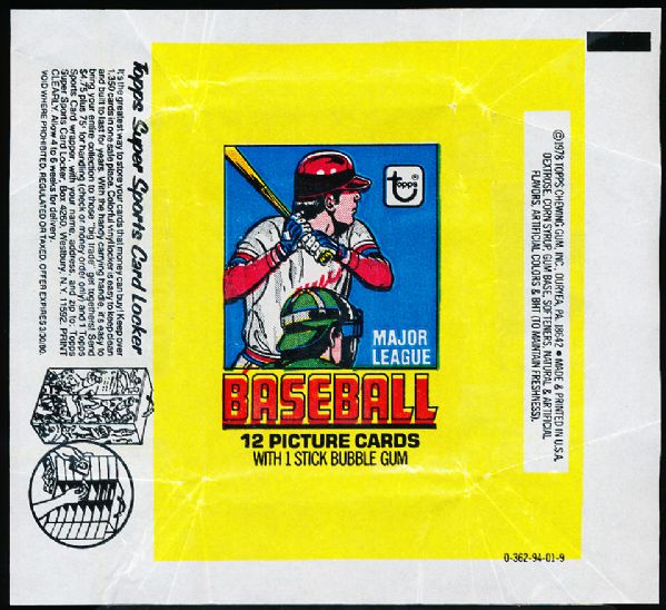 1979 Topps Baseball- 10 Wrappers