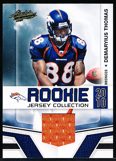 Lot Detail - 2010 Absolute Memorabilia Ftbl.- “Rookie Jersey Collection”-  #9 Demaryius Thomas, Broncos