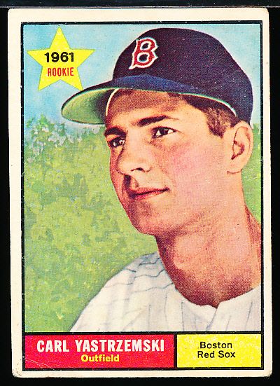 1961 Topps Bb- #287 Carl Yastrzemski, Red Sox