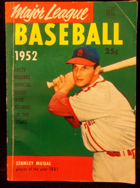 1952 Dell Major League Baseball Softcover Book- Stan Musial Cover