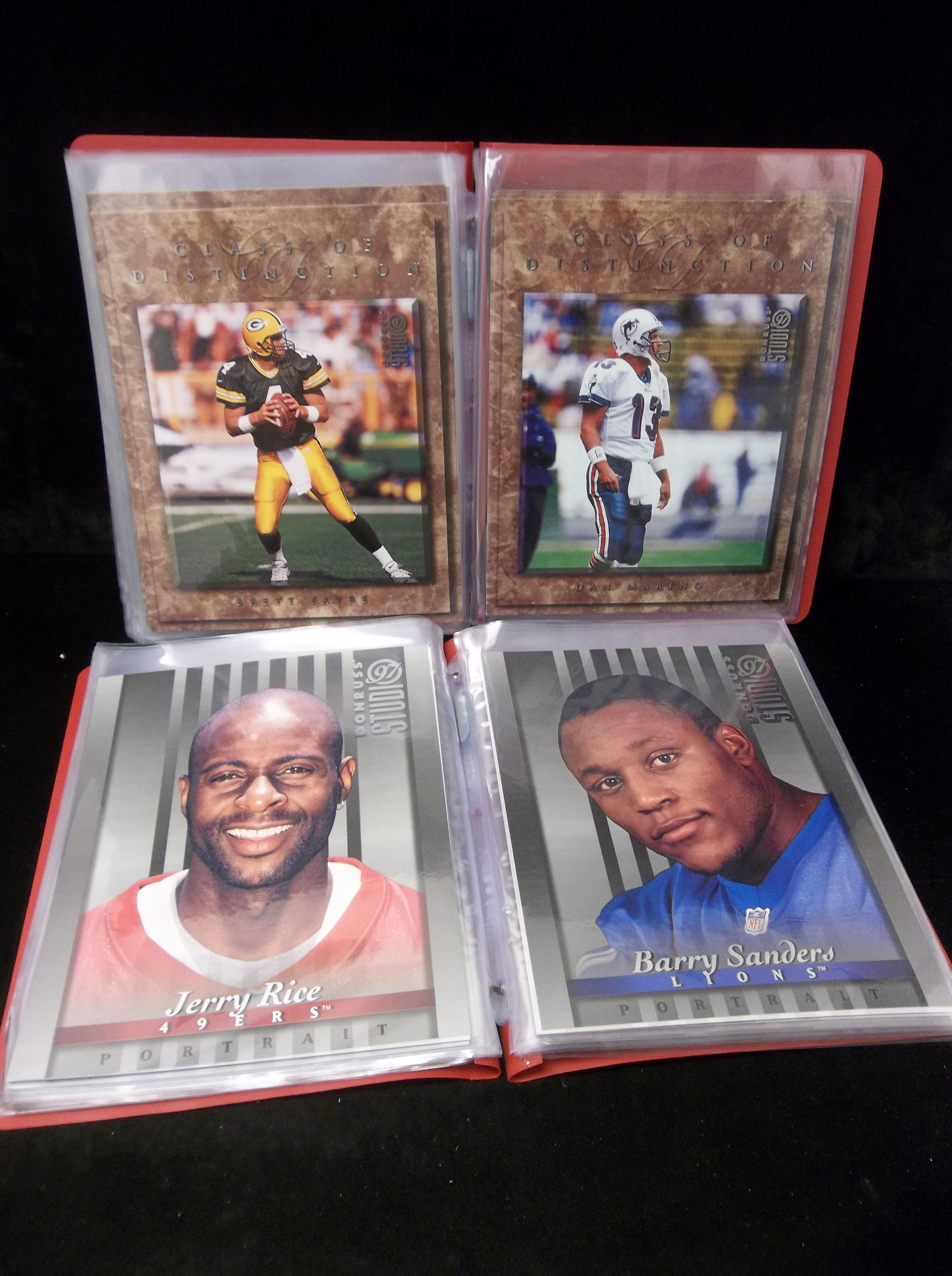 Lot Detail - 1997 Studio Football 8x10”- Two Complete Sets of 36 in ...