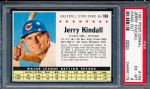 1961 Post Cereal Bb- #199 Jerry Kindall, Cubs- PSA Ex-Mt 6