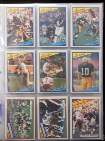 1984 Topps Football Complete Set of 396 in Pages