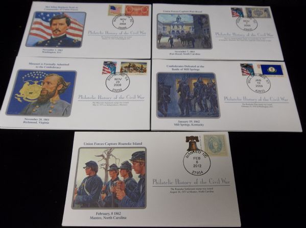 1990 Postal Commemorative Society Philatelic History of the Civil War Mort Kunstler FDC’s- 10 Diff.