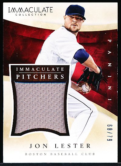 2014 Panini Immaculate Collection Bb- “Immaculate Pitchers Jersey”- #15 Jon Lester, Red Sox- #68/79