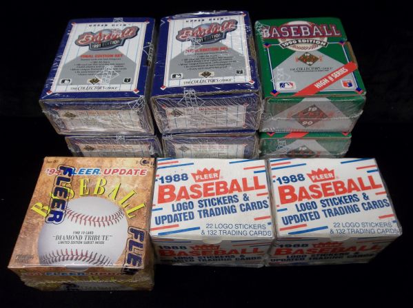 Small Baseball Set Lot- 12 Factory Sealed Sets- All in shrink-wrap